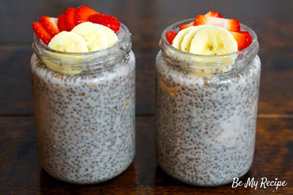 Berry Banana Chia Seed Pudding Breakfast Jar Recipe