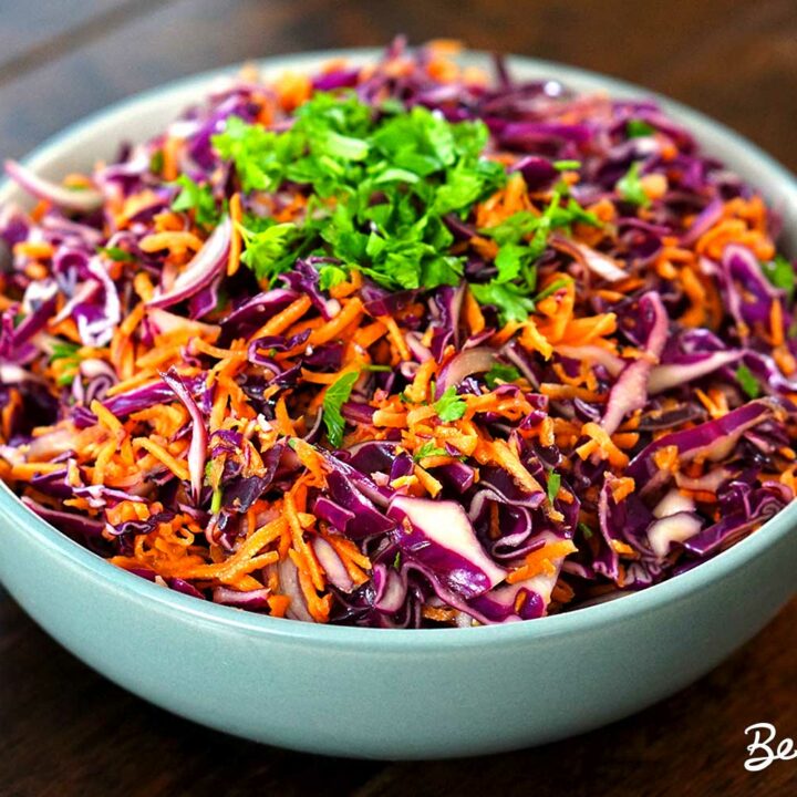 Red Cabbage Slaw (Without Mayo)