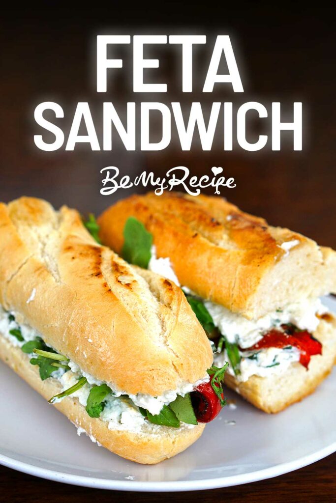 Sandwiches with Feta, Roasted Peppers, and Basil