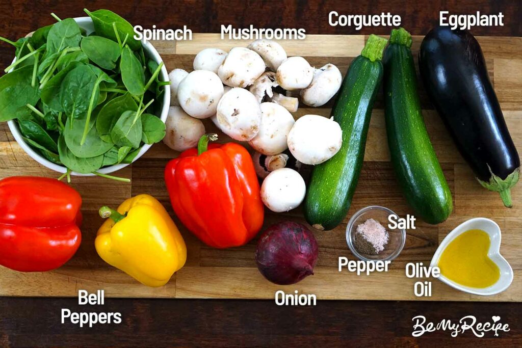 Ingredients for the salad