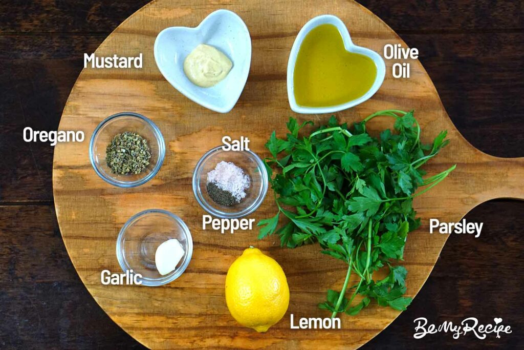 Ingredients for the salad dressing