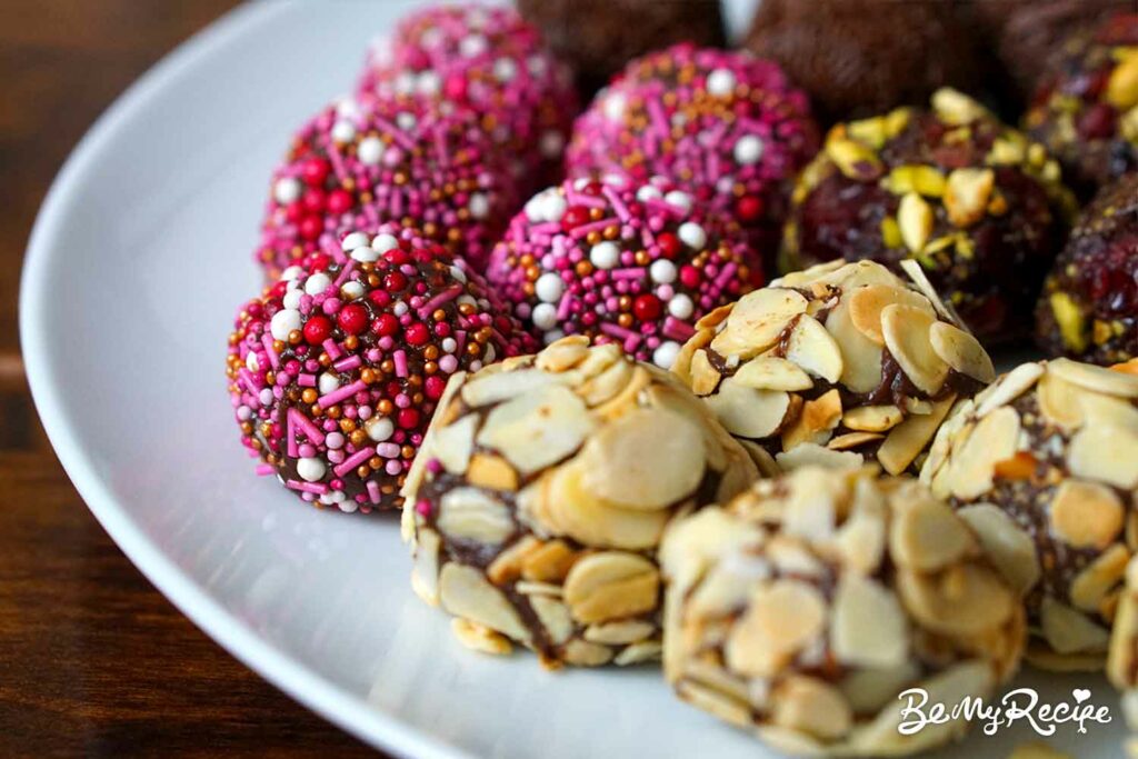 Chocolate truffles (up-close photo).
