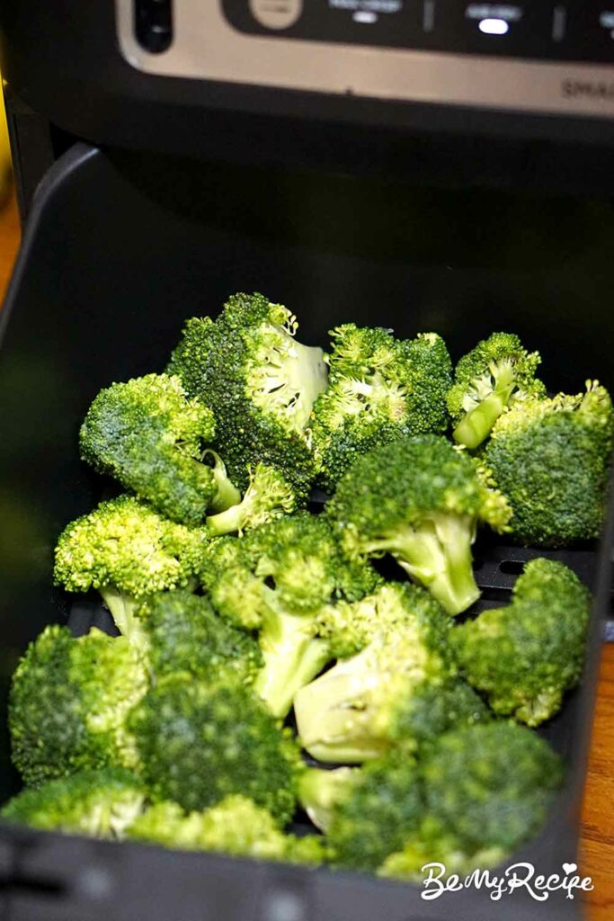 Broccoli florets in the air fryer