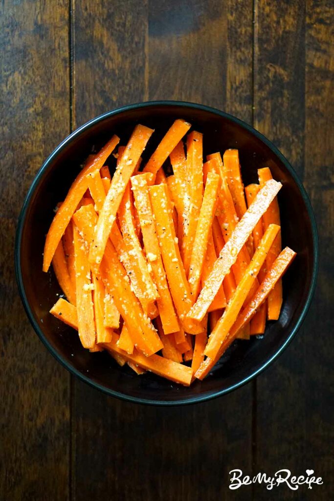 Cut carrots into fries