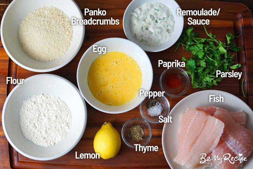 Ingredients for the Air Fryer Fish Fillets
