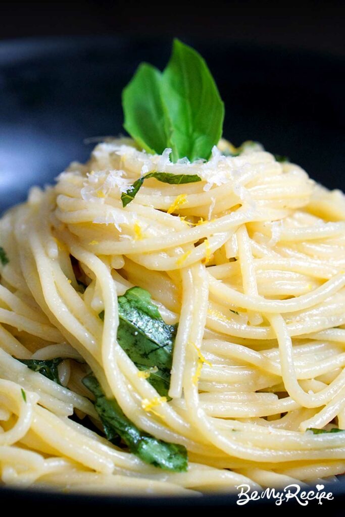 Lemon basil parmesan pasta