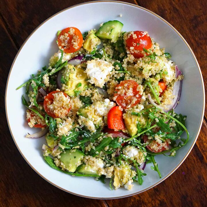 Quinoa Salad with Avocado and Goat Cheese