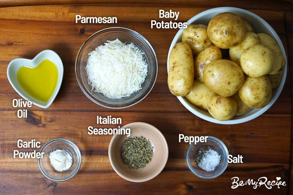 Ingredients for Air Fryer Parmesan Baby Potatoes