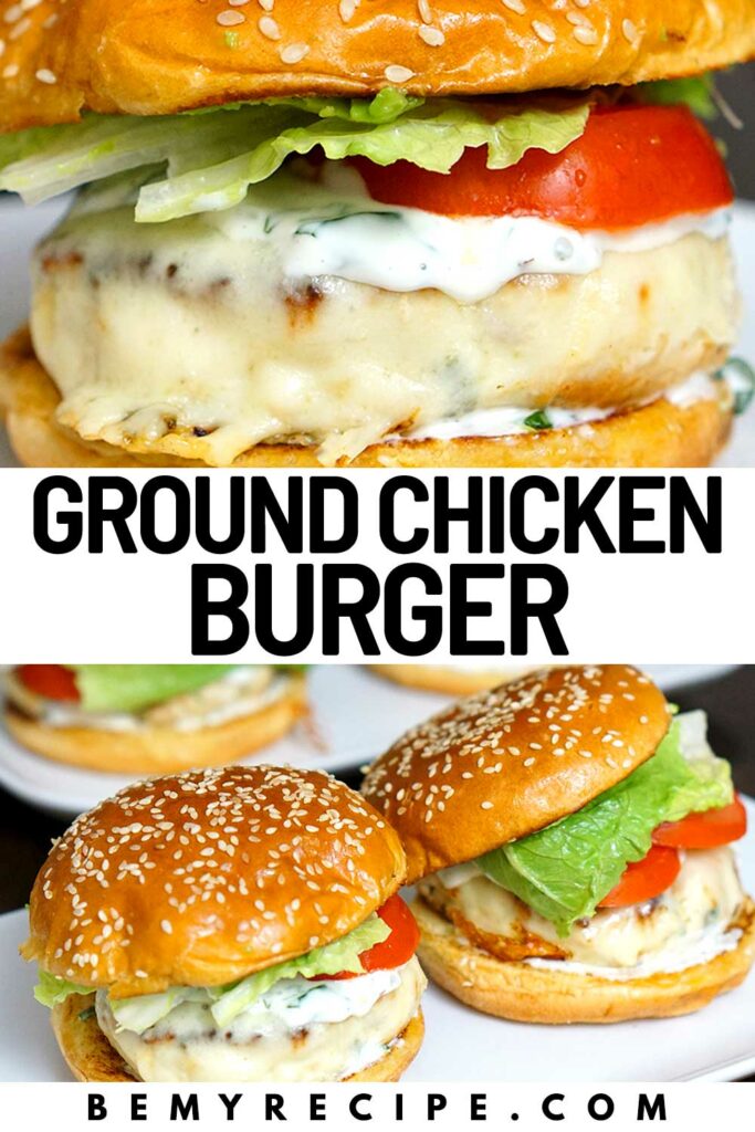 Ground Chicken Burgers with Parmesan, Avocado, and Lemon-Basil Aioli