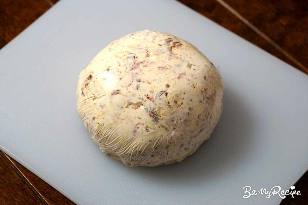 Cream cheese ball wrapped up