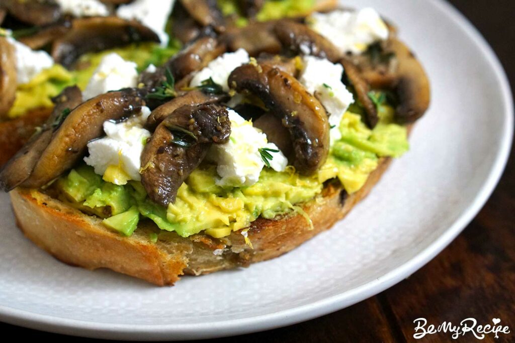 Avocado Toast with Mushrooms and Goat Cheese