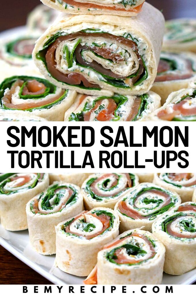 Smoked Salmon Tortilla Roll-Ups - bemyrecipe.com